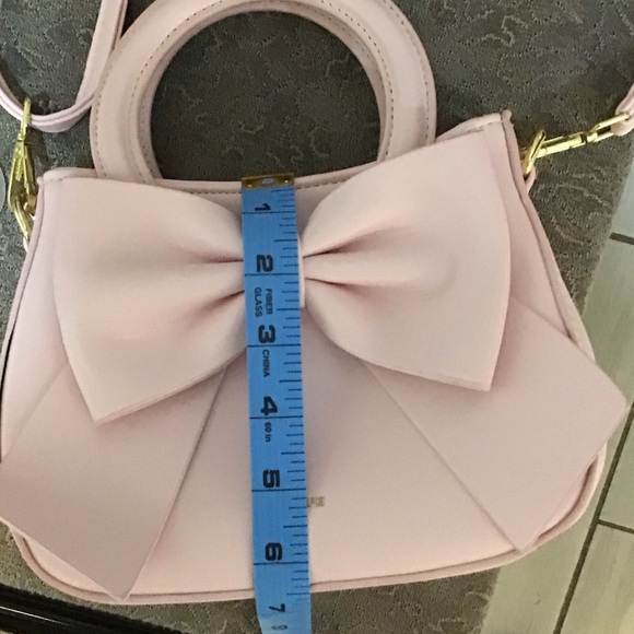 Elegant Pink Bow Convertible Handbag Crossbody - Picture 6 of 8